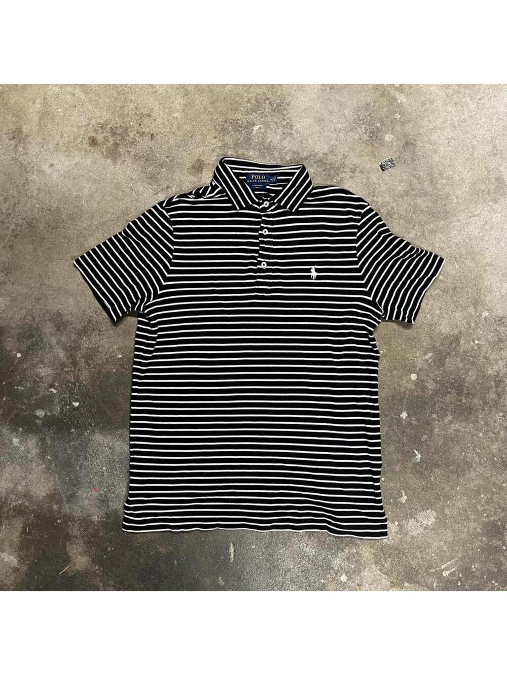 Polo Ralph Lauren Men's Black and Multi Polo-shirt